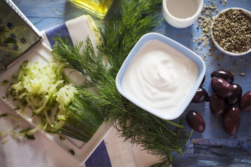 Unusual ingredients combine to make a perfect Greek dip, Tzatziki.