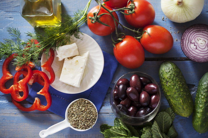 What you’ll need for a classic Greek salad.