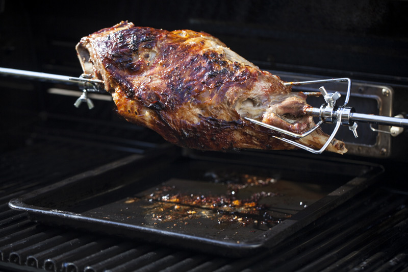 A leg of lamb, cooked to perfection in time honoured Greek fashion.
